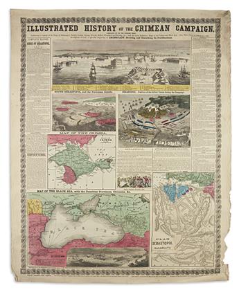 (CRIMEAN WAR.) Jocelyn, Albert H. 3 hand-colored engraved broadside maps.